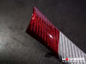 Alfa Romeo Stelvio Steering Wheel Side Trim Kit - Carbon Fiber - Pre '20 - Italian Theme - Feroce Carbon